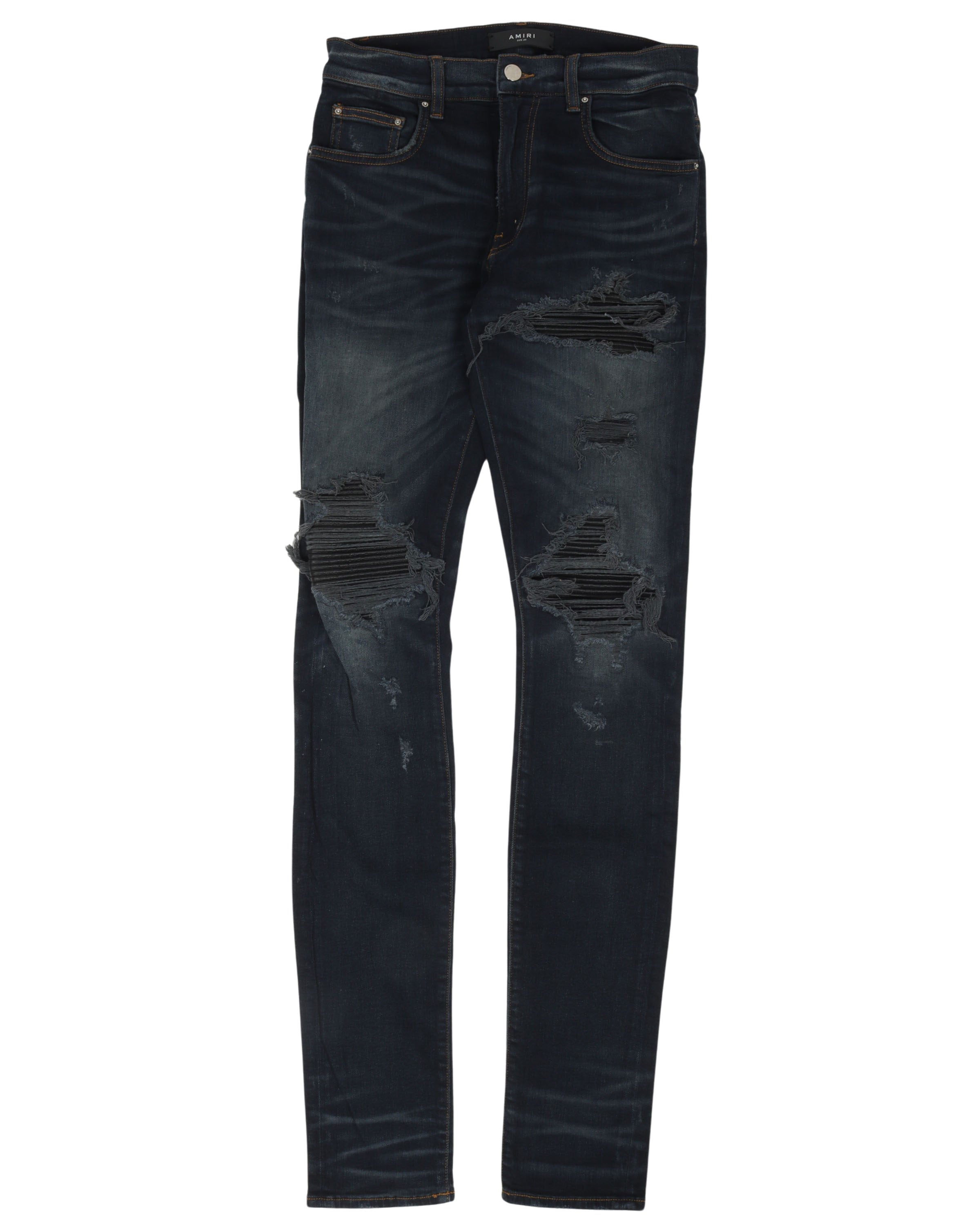 Knee Rip Patched Jeans