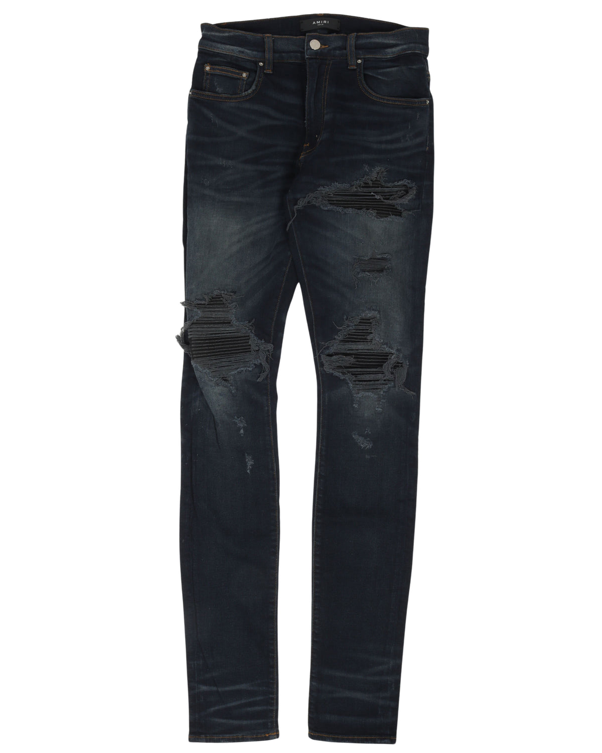 Knee Rip Patched Jeans
