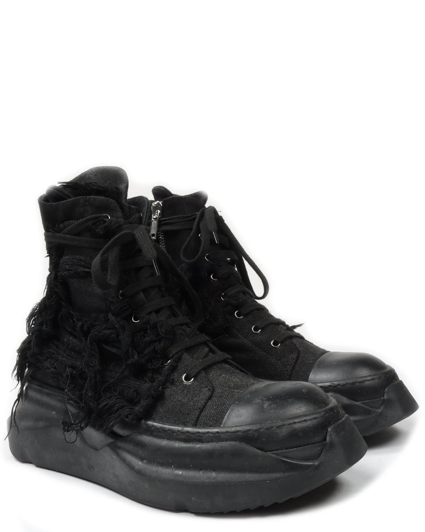 Rick Owens Drkshdw Distressed High Abstract Sole Ramones