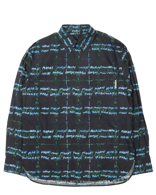 Cotton Monogram Logo Shirt