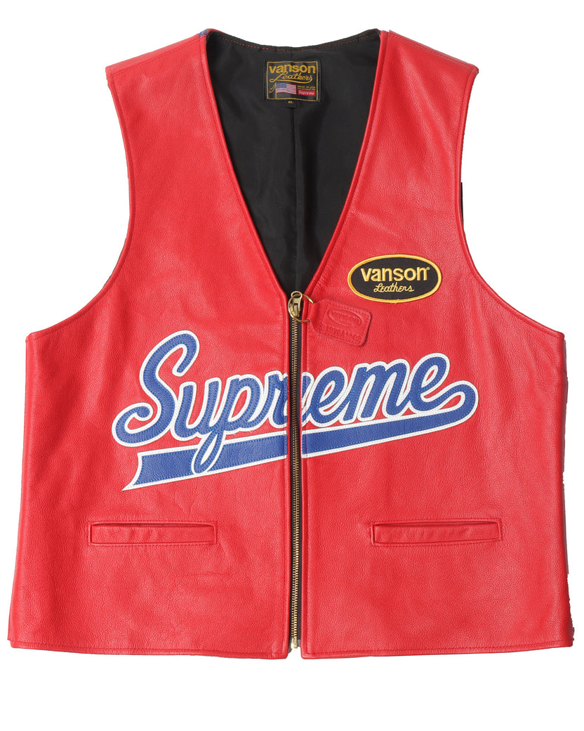 Supreme Vanson Leather Spiderweb Vest
