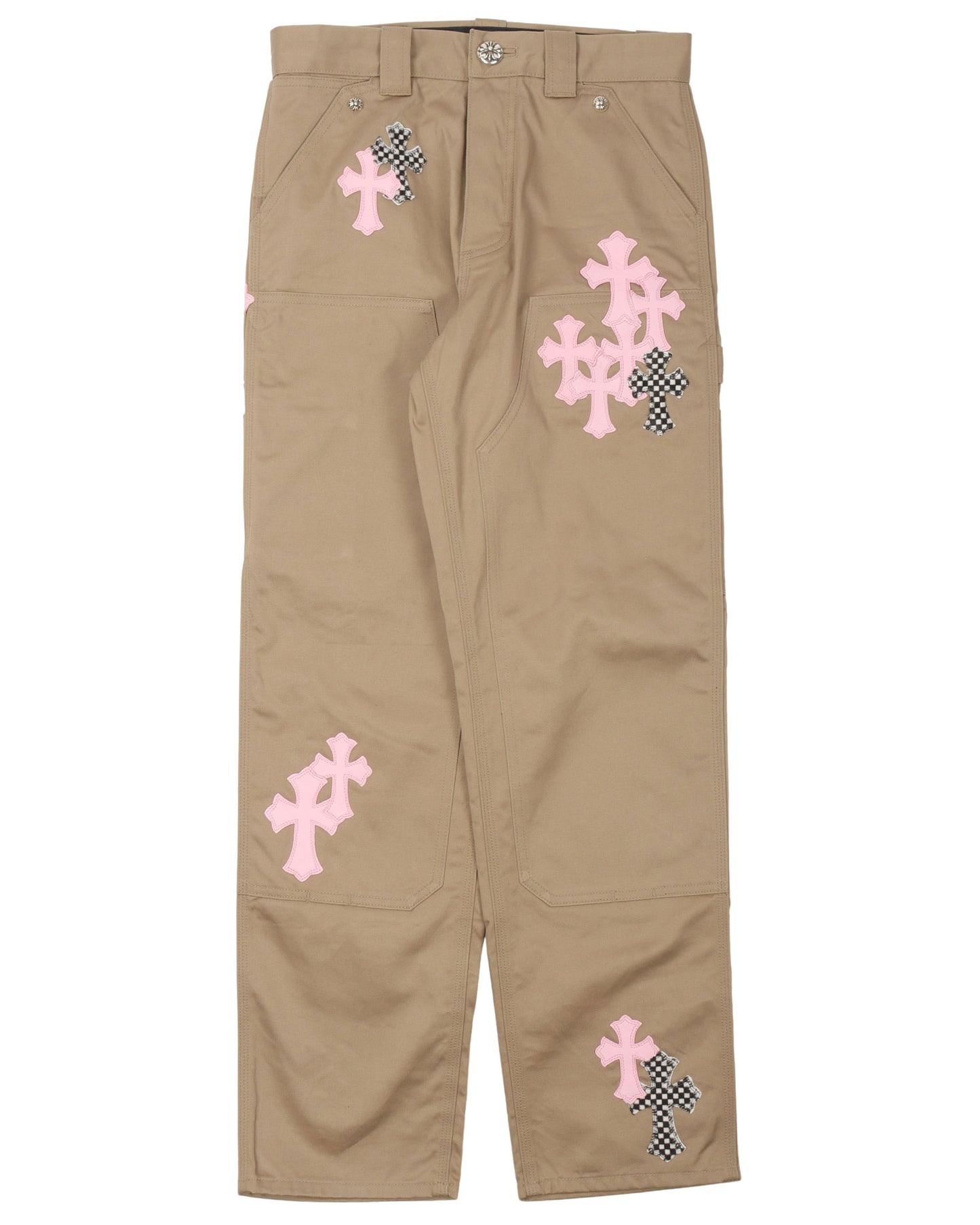 Double Knee Cross Patch Pants