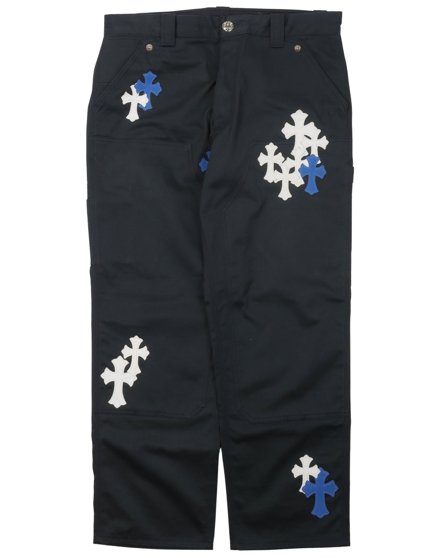 Leather Patch Double Knee Carpenter Pants