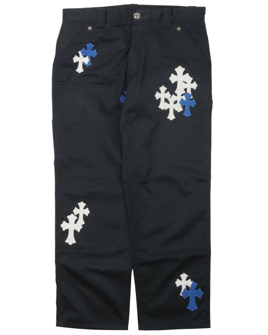 Leather Patch Double Knee Carpenter Pants