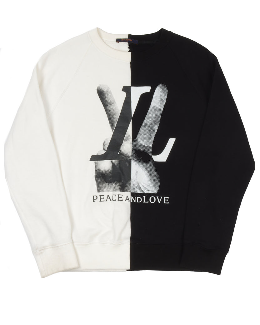 louis vuitton peace and love sweater