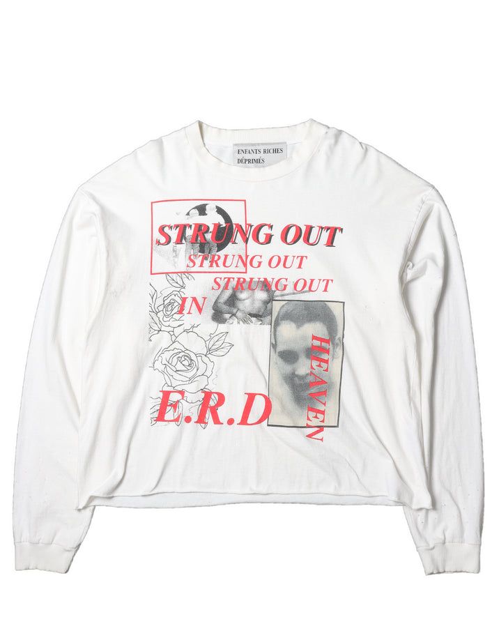 "Strung Out" Raw Hem L/S T-Shirt
