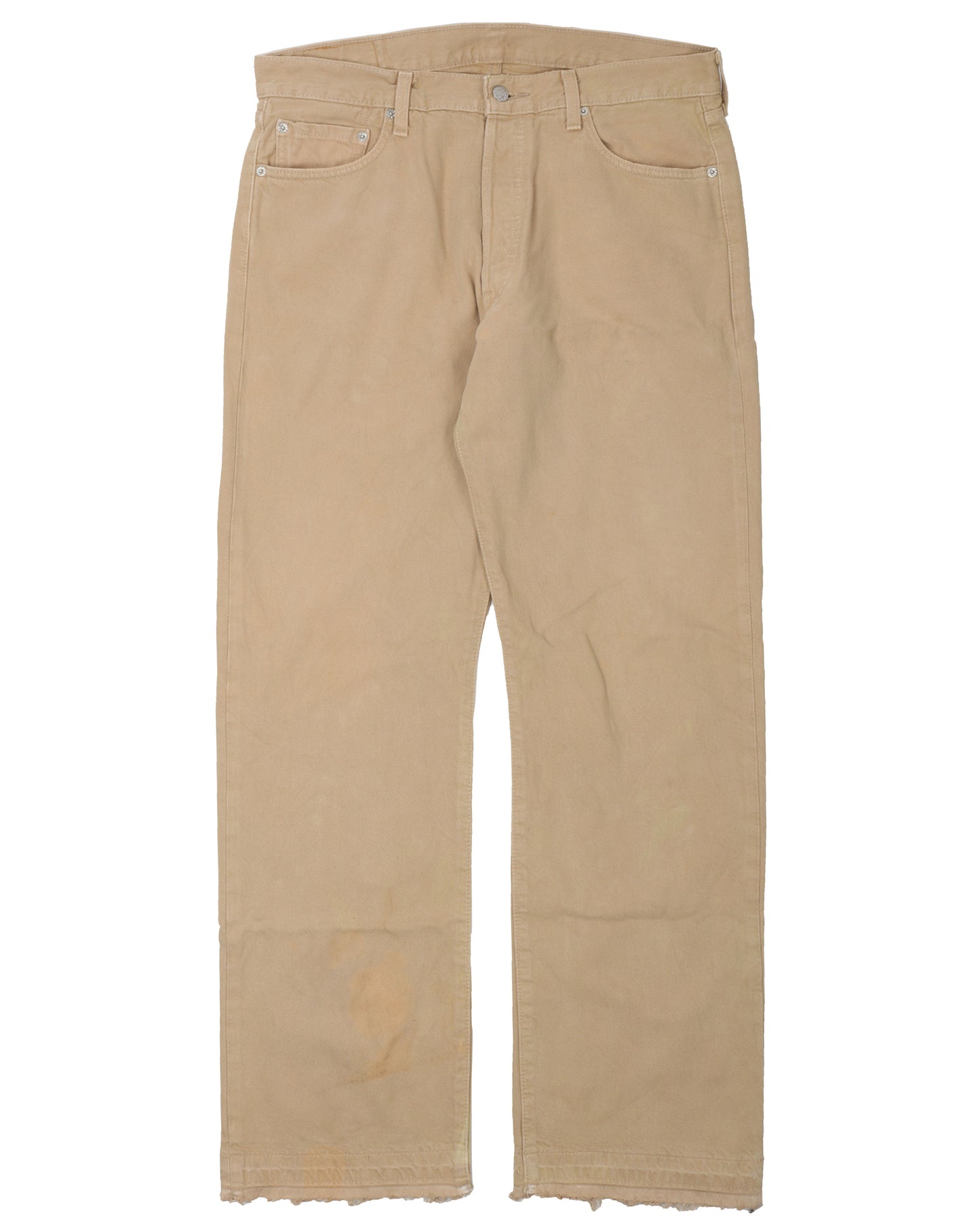 Released Hem Levi's 501 Beige Jeans