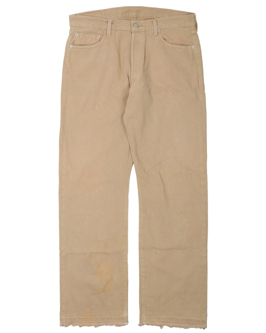 Released Hem Levi's 501 Beige Jeans