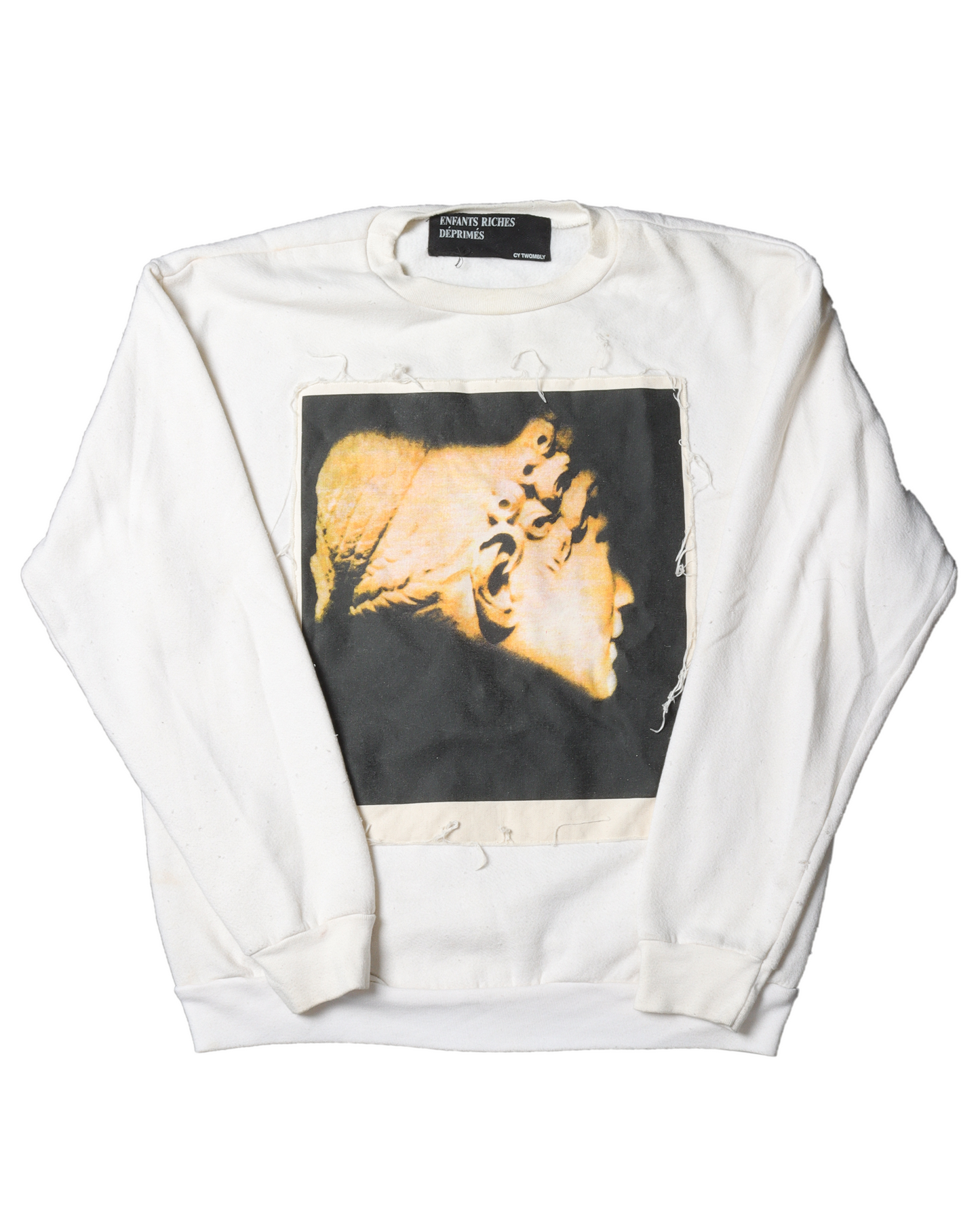 Cy Twombly Distressed Crewneck Sweatshirt