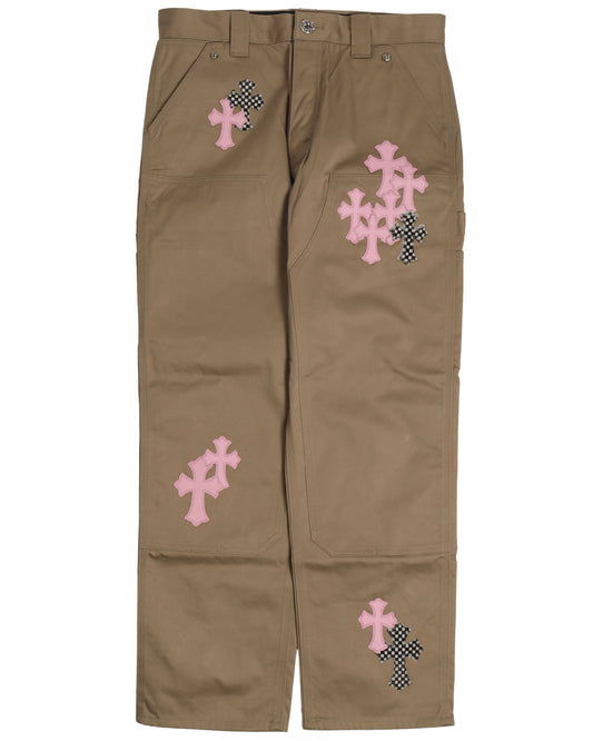 Multi Leather Cross Double Knee Pants