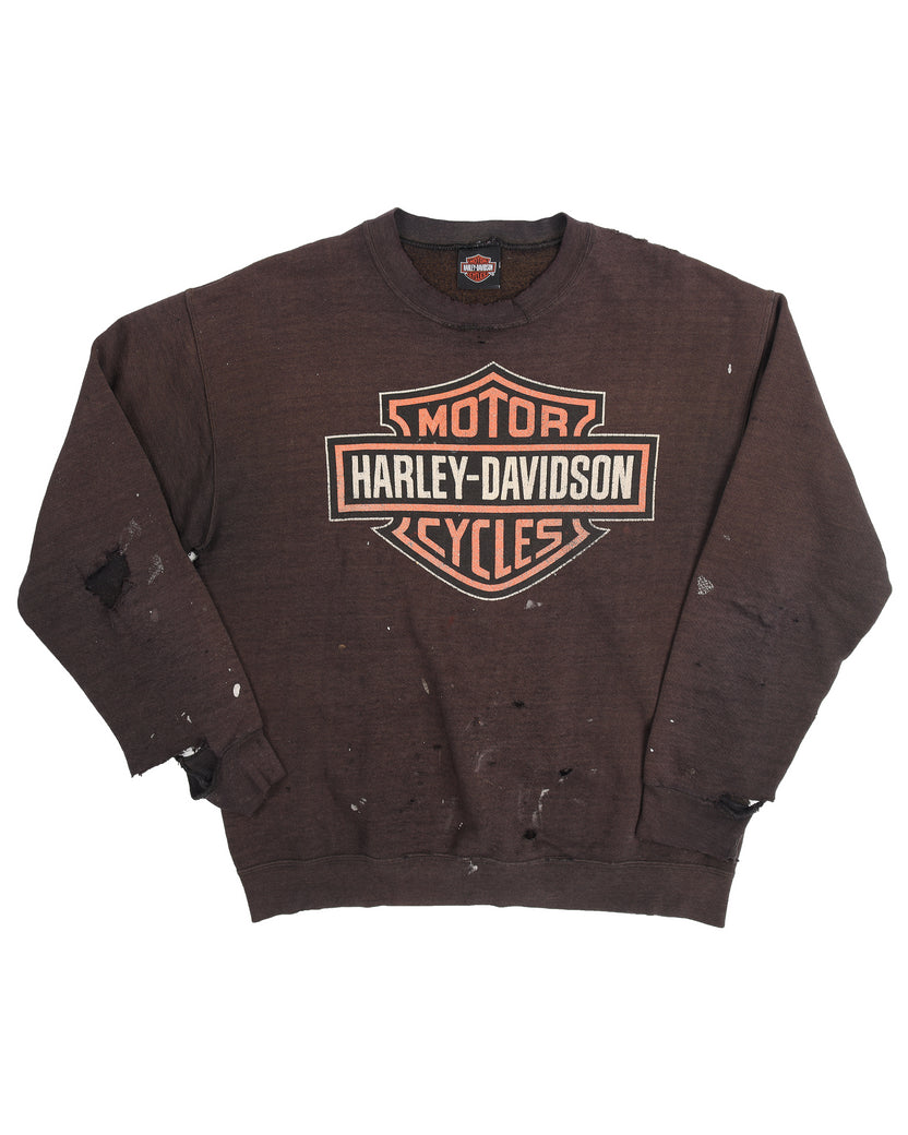 1990's Distressed Harley Davidson Crewneck Sweatshirt