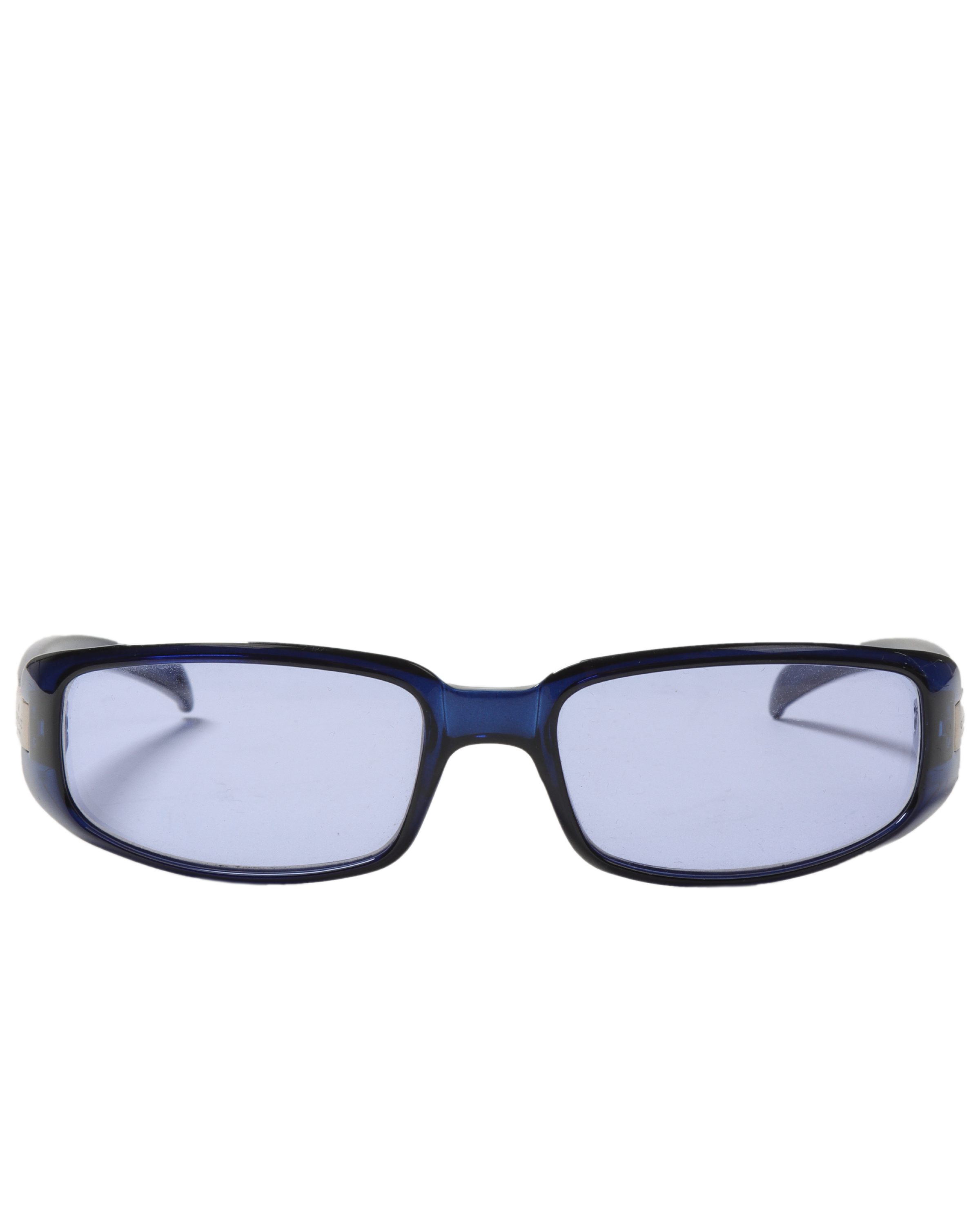 Vintage Blue Oval Sunglasses