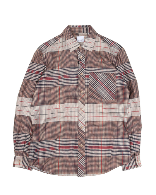 Silk Plaid Button Shirt