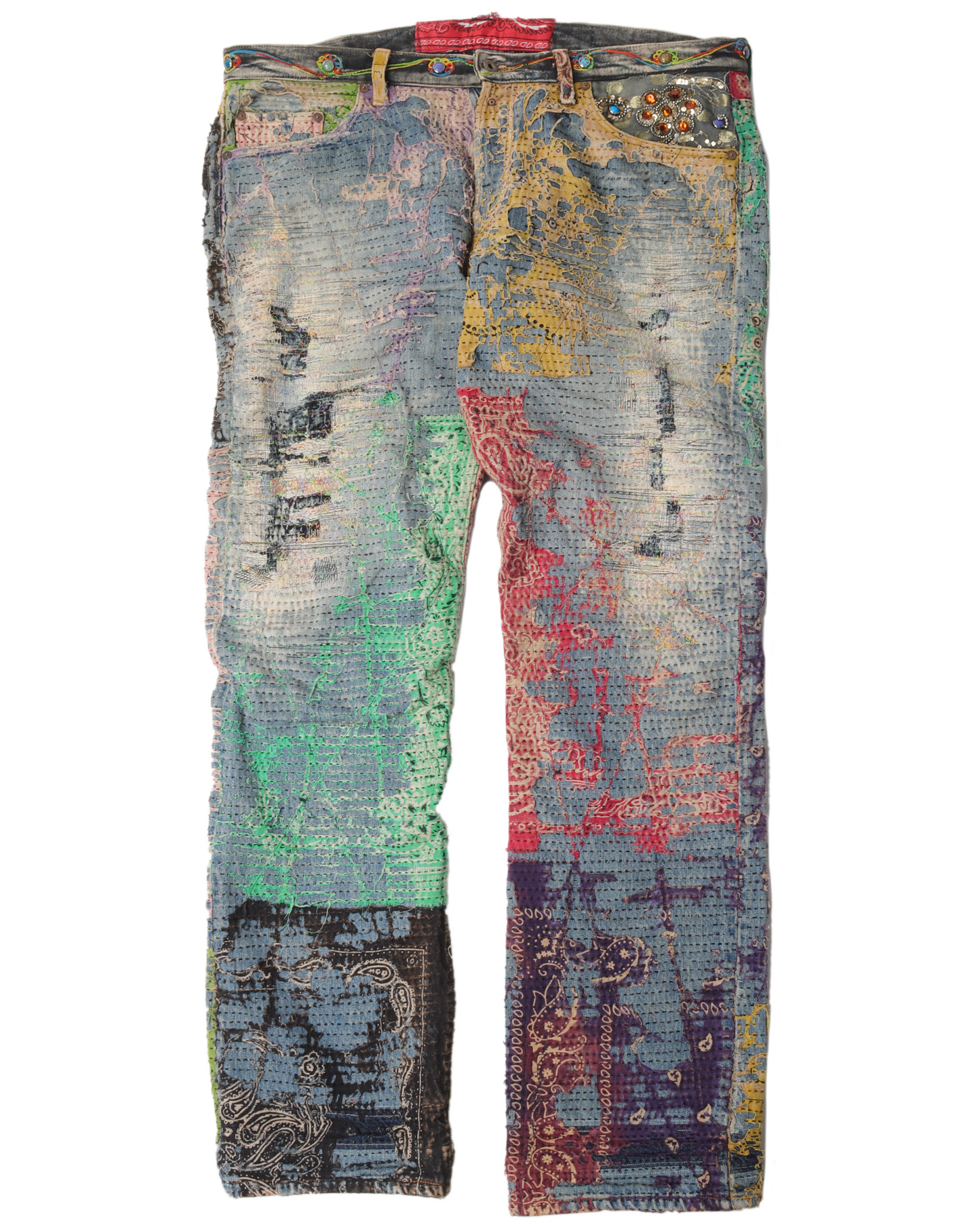 Custom-Fit Patchwork Boro Repair Denim