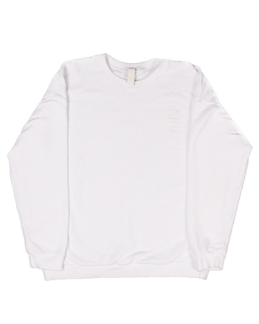 White Tonal Cross Sweatshirt
