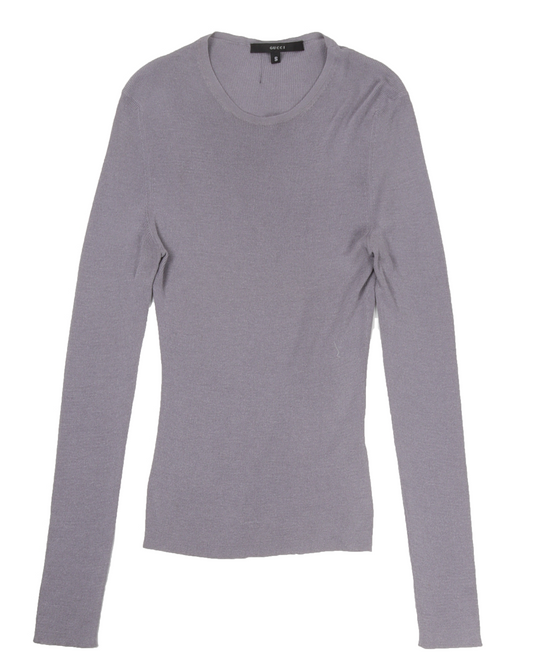 SS99 Tom Ford Era Long Sleeve Silk Knit Shirt
