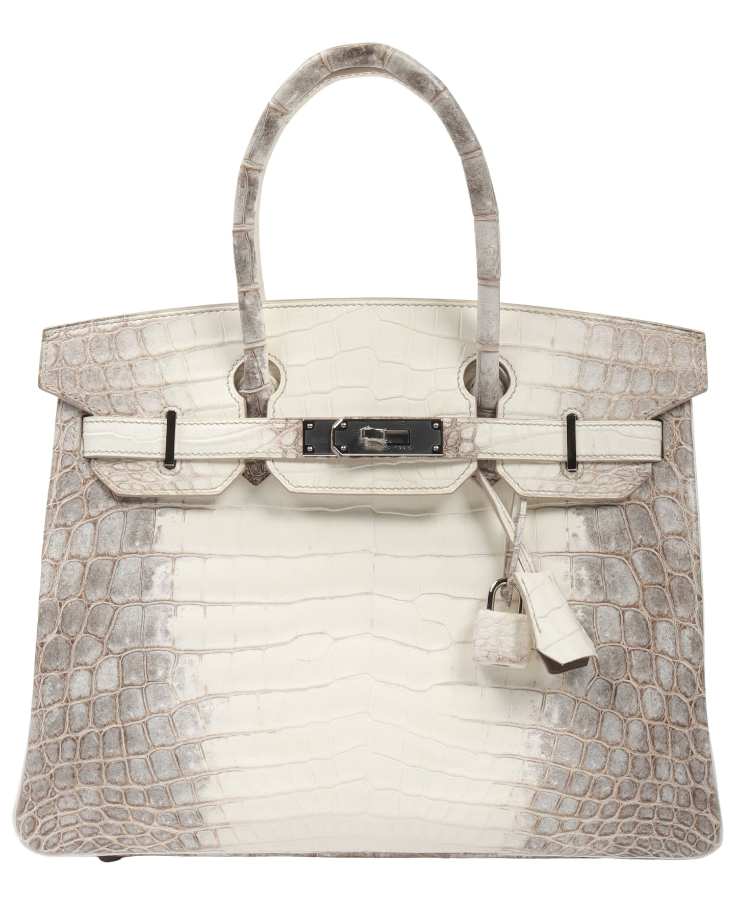 Birkin Himalayan Crocodile Matte 30 White/Brown