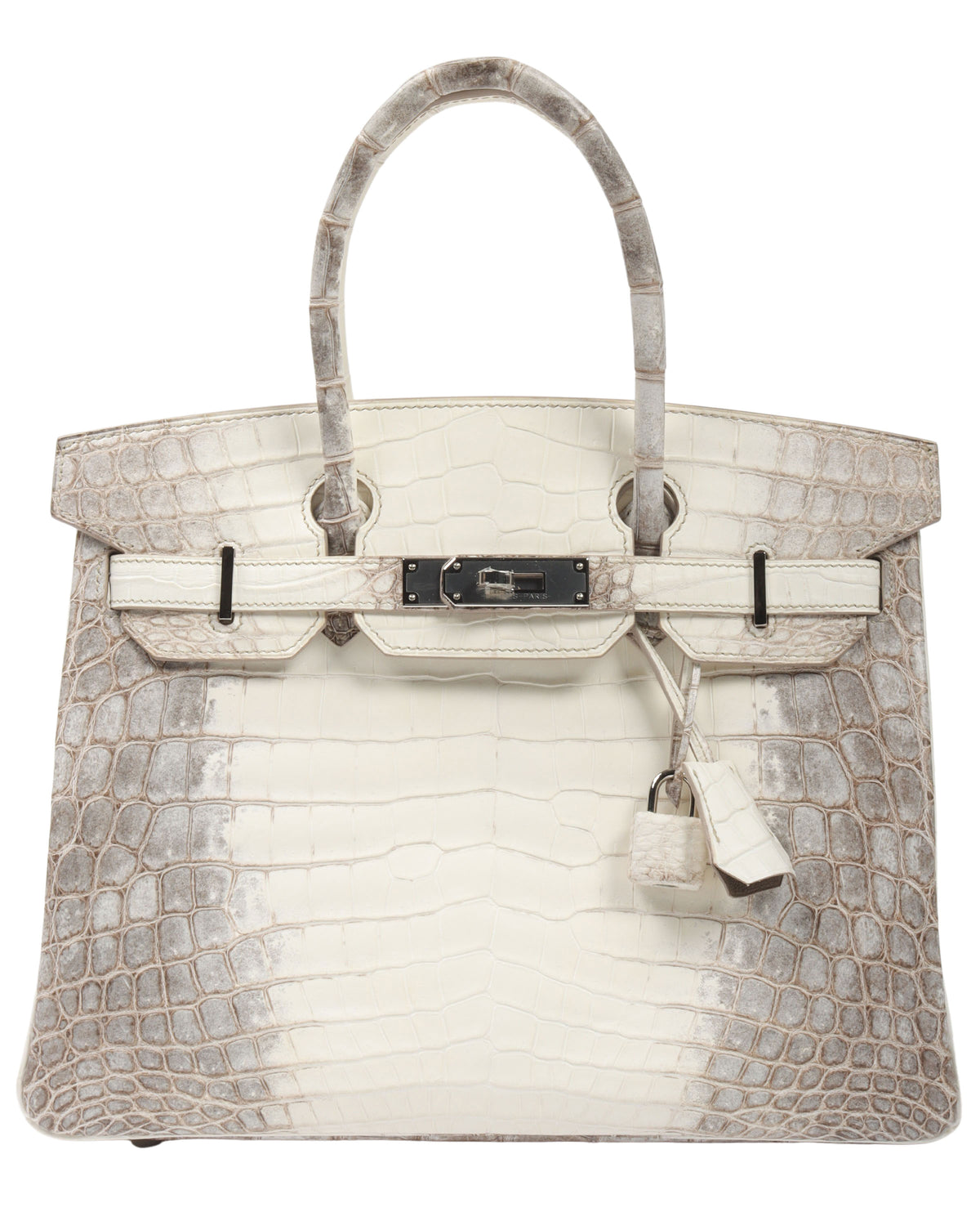 Birkin Himalayan Crocodile Matte 30 White/Brown
