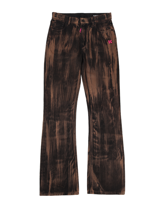 Bleached Flare Denim