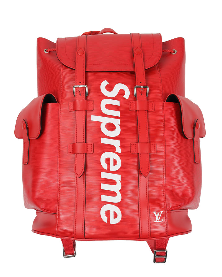 Supreme Christopher Backpack Epi PM Red