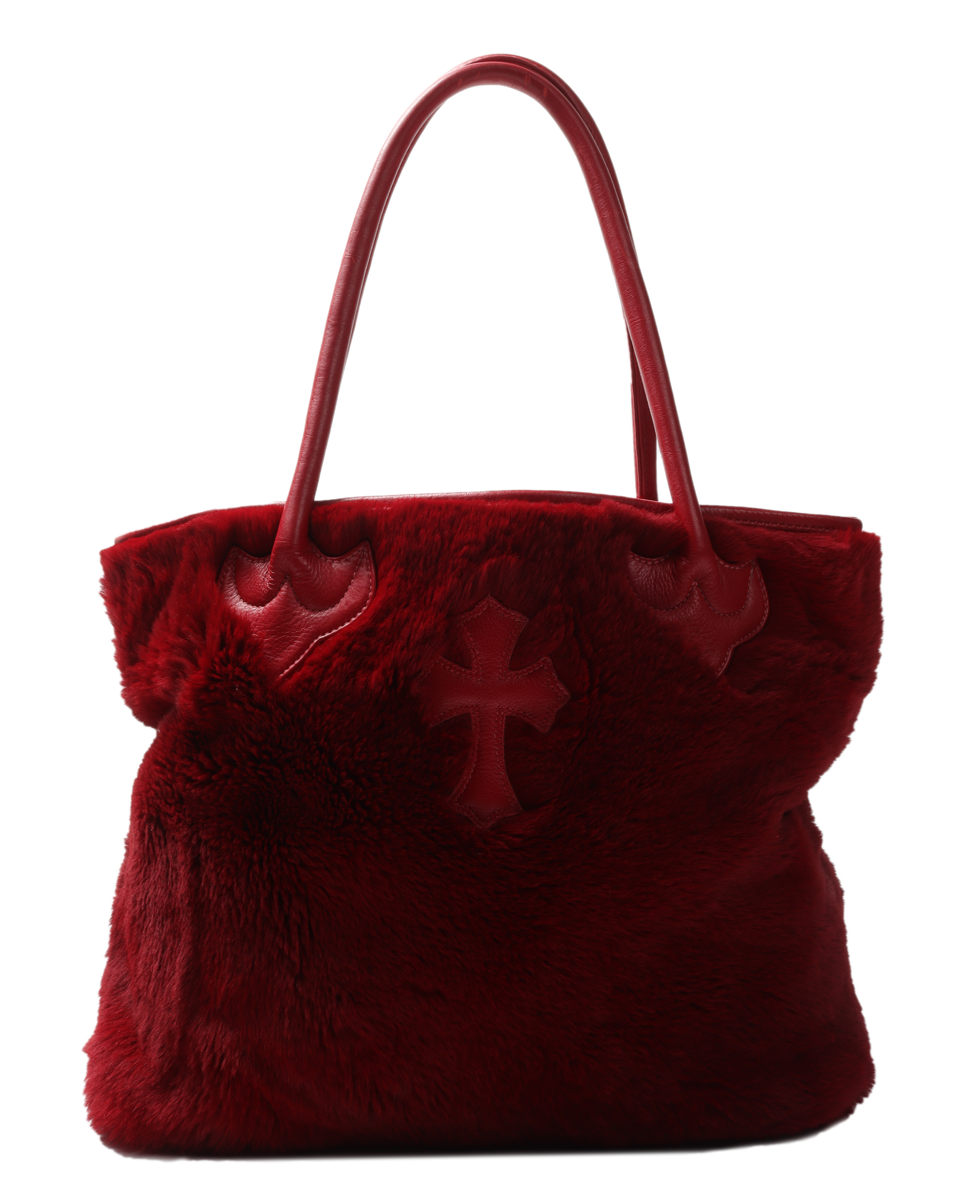 Chrome Hearts Fur & Leather Cross Patch Bag – Justin Reed