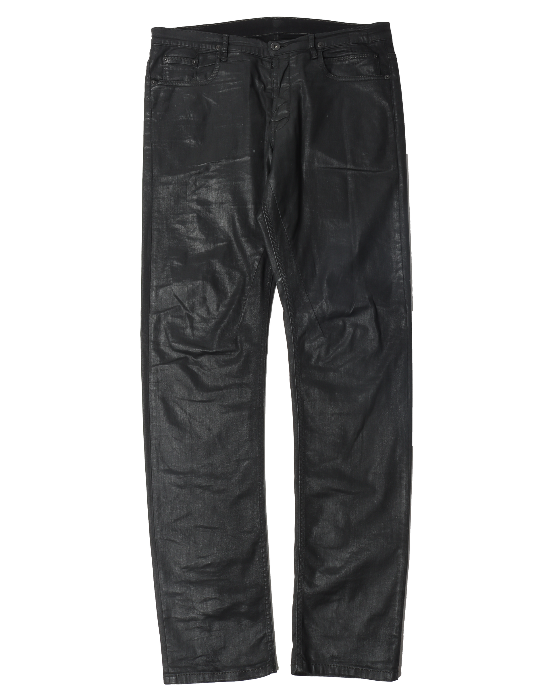 Rick Owens Berlin Cut Waxed Denim – Justin Reed Rick Owens Berlin Cut Waxed Denim – Justin Reed