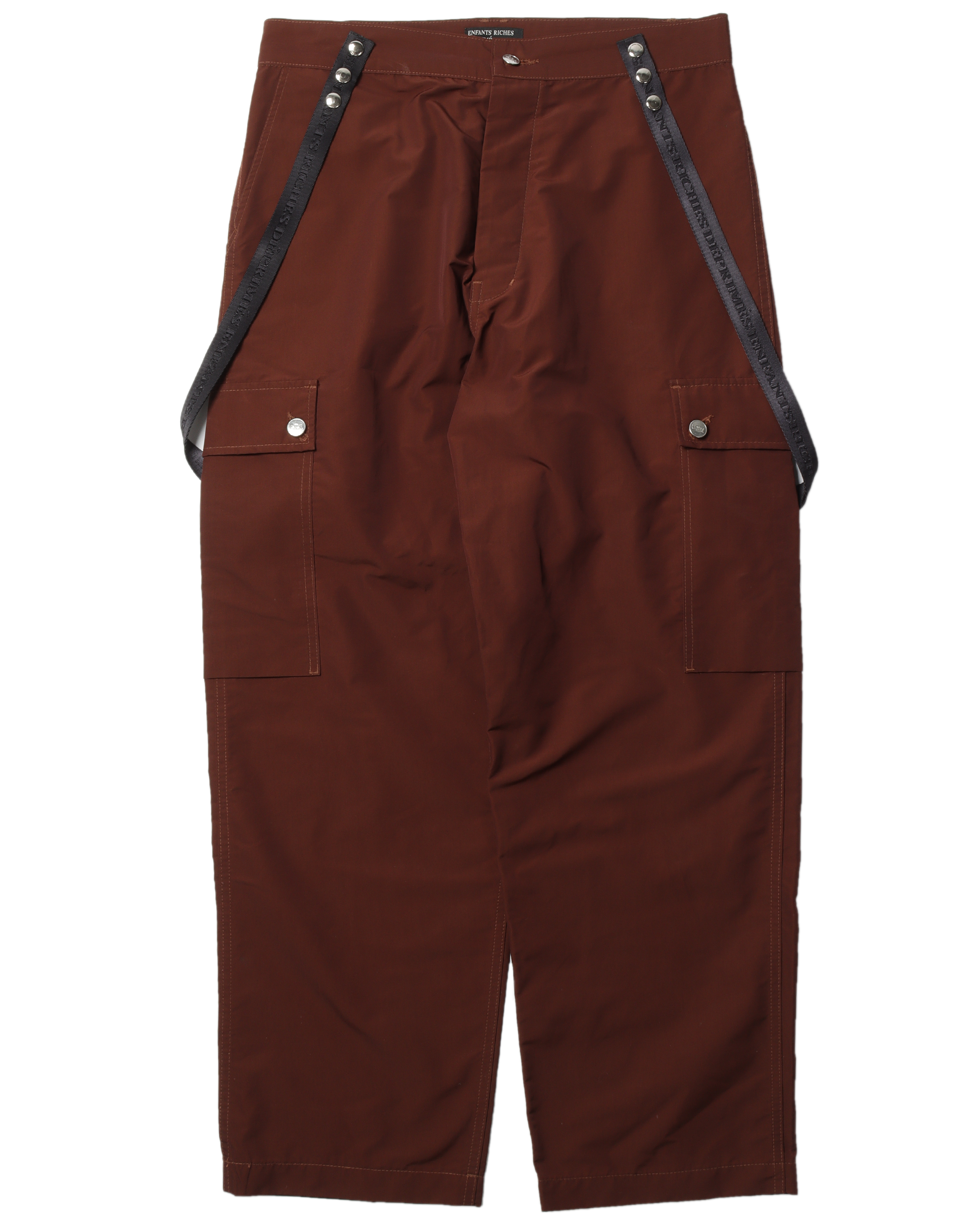 Wool-Blend Nylon Suspender Cargo Pants