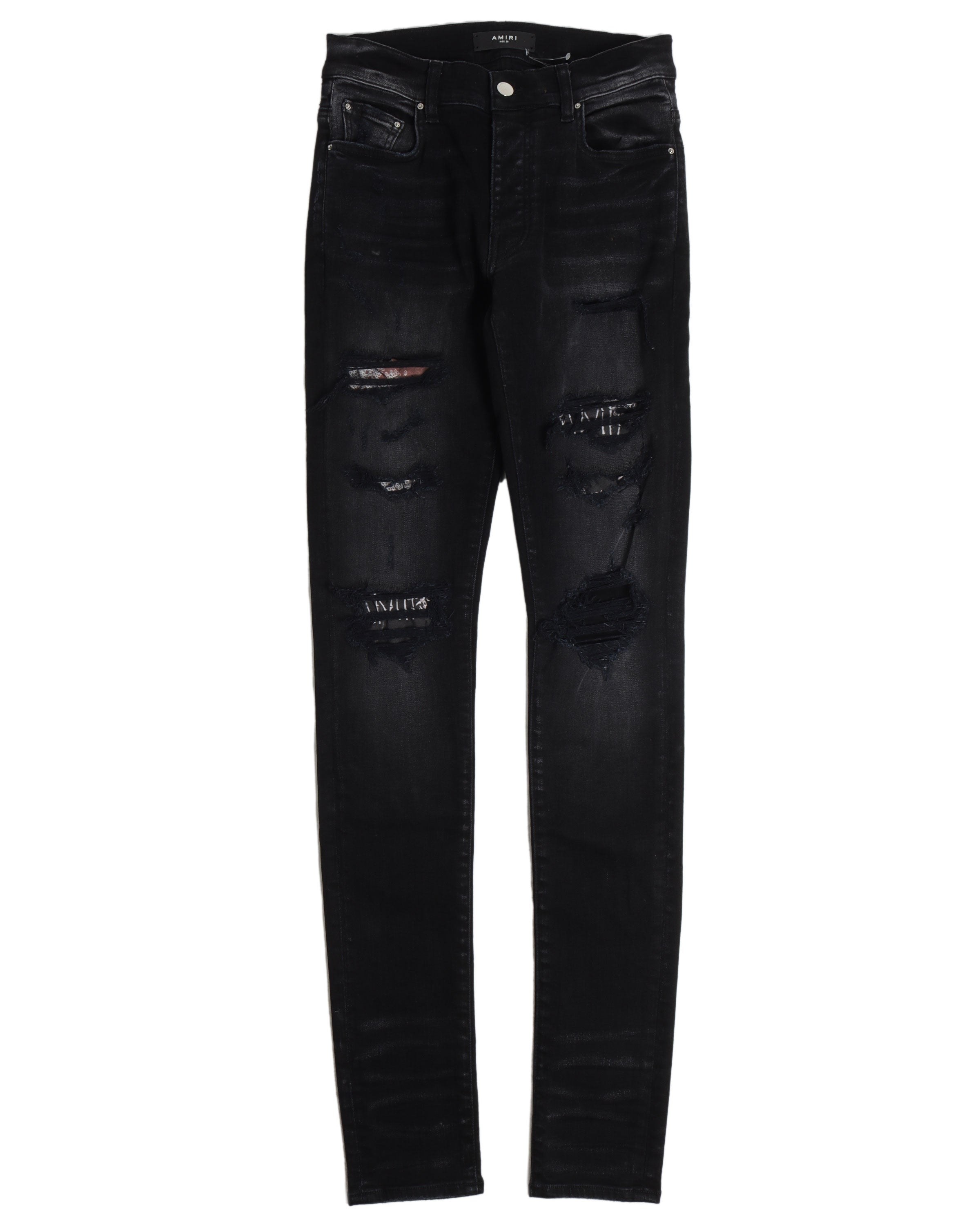 Hibiscus Art Patch Jeans
