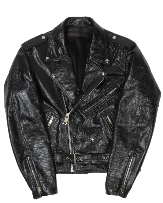 Chess Board Leather Jacket