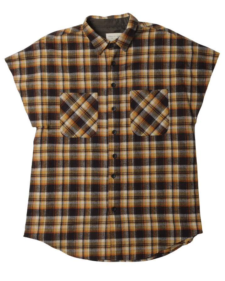 Fourth Collection Sleeveless Zipper Flannel Shirt
