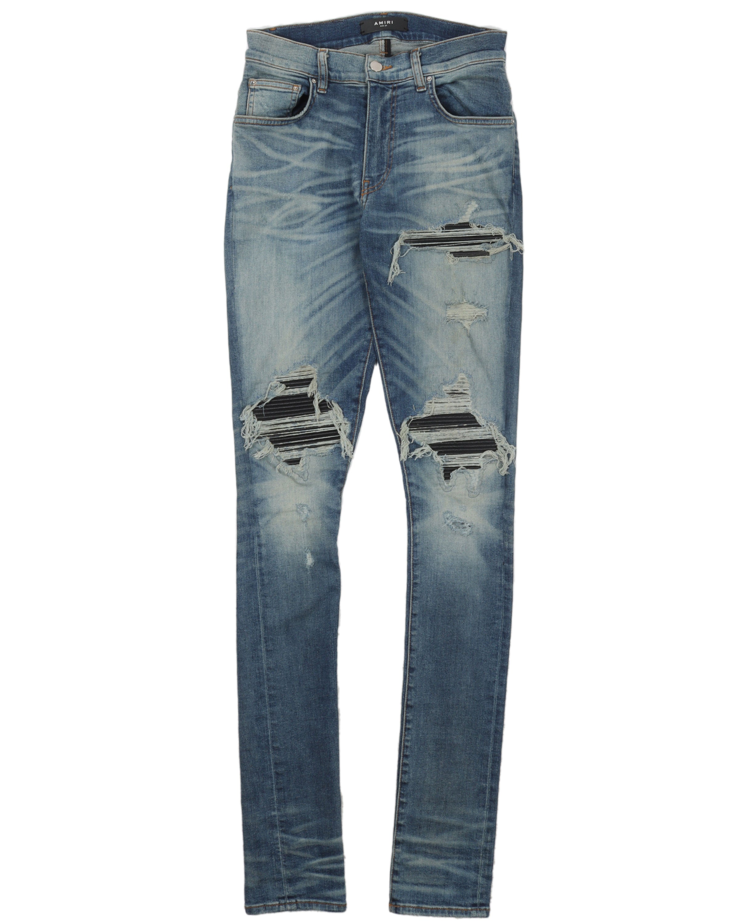 Amiri MX1 Stacked Ripped Skinny Jeans