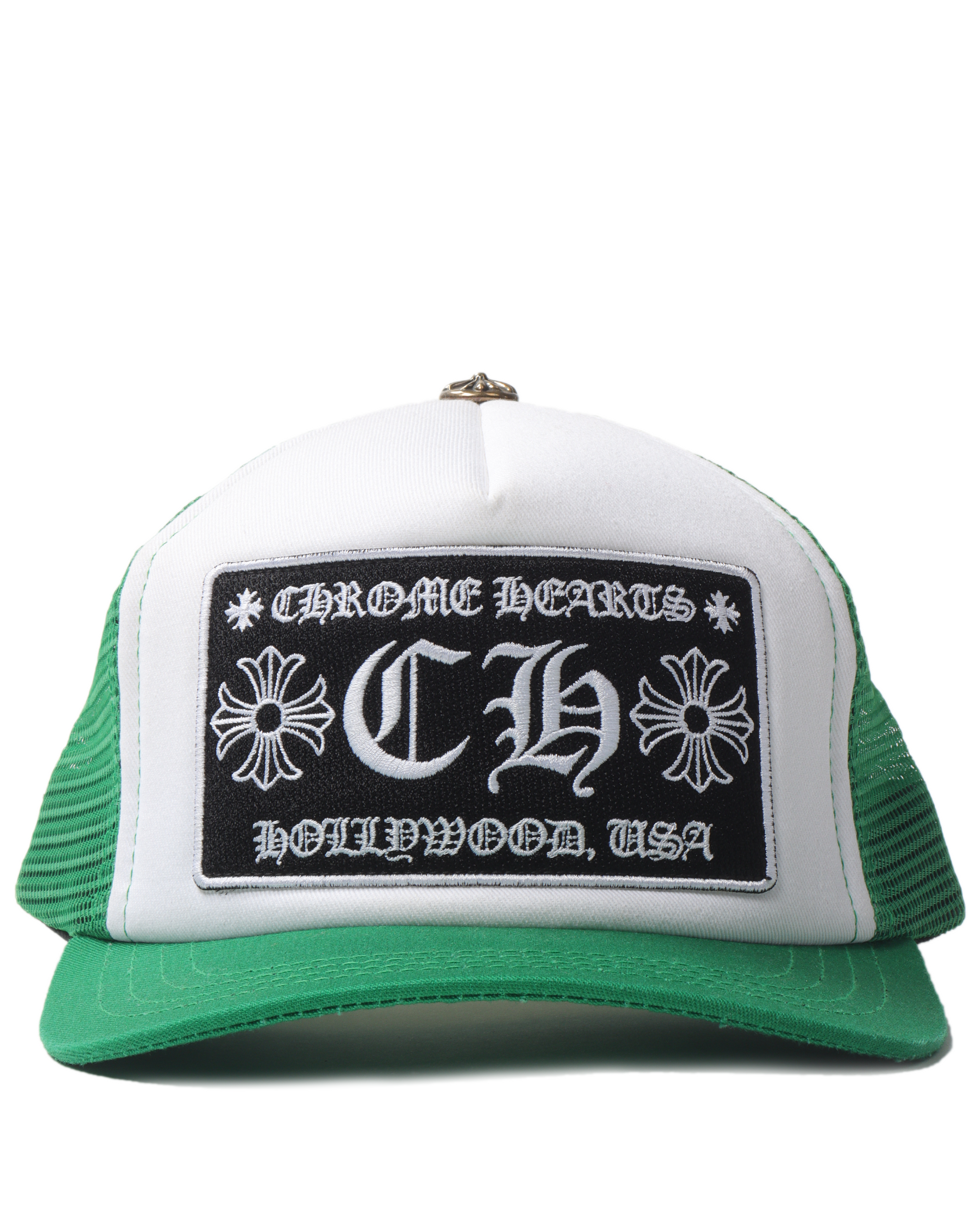Chrome Hearts Green and White Hollywood Hat – Justin Reed