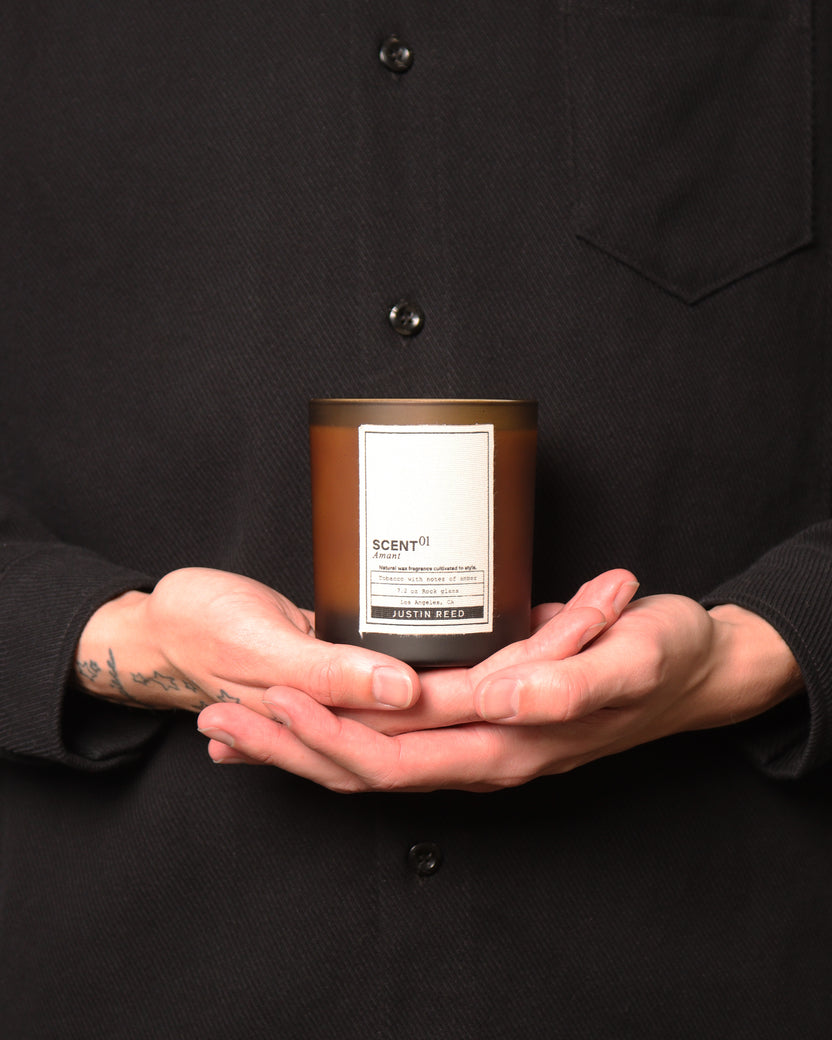 JR-00 "Amant" Tobacco and amber infused Candle