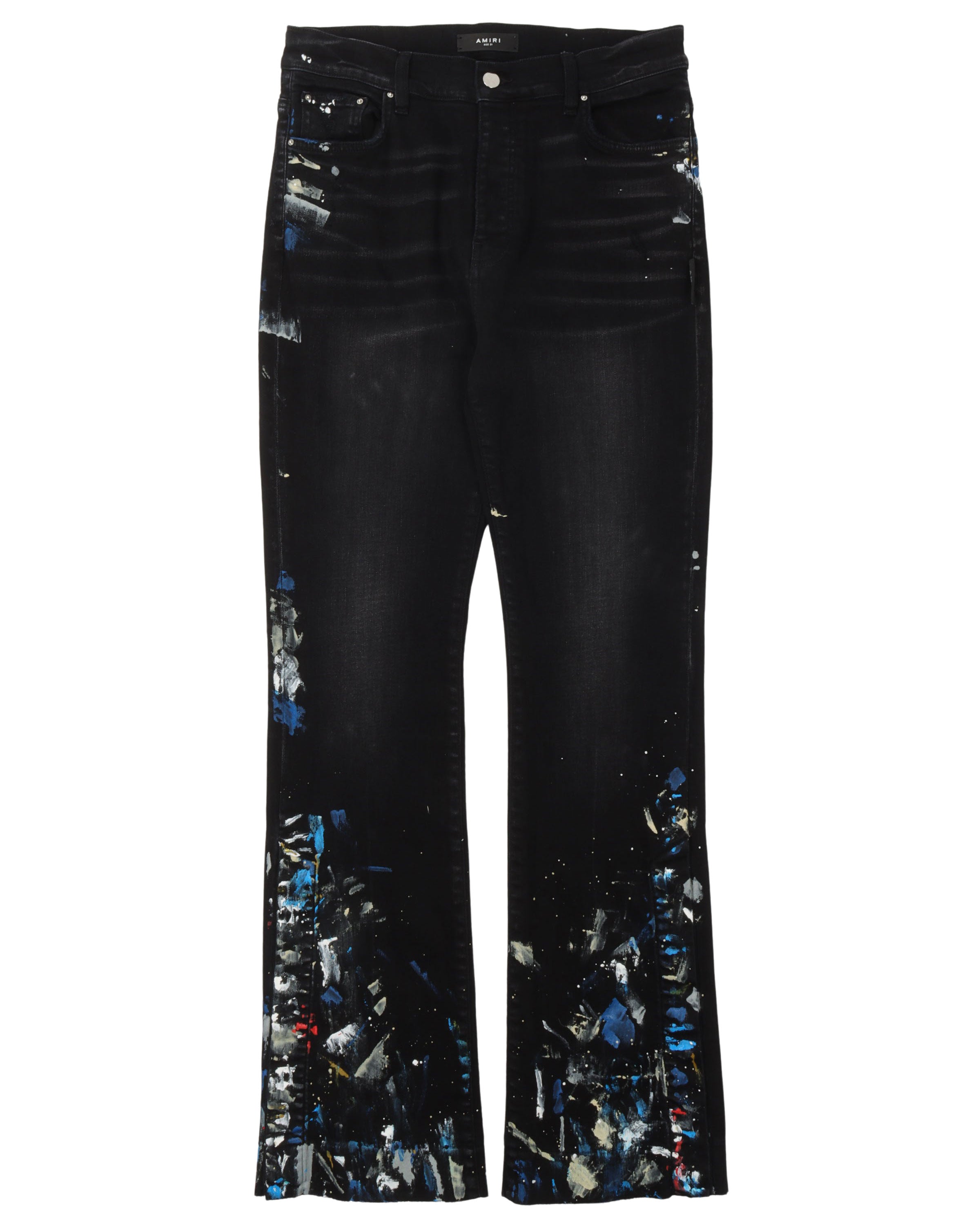 Amiri Paint Splatter Flare Jeans