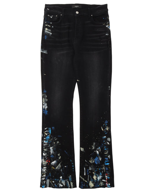 Paint Splatter Flare Jeans