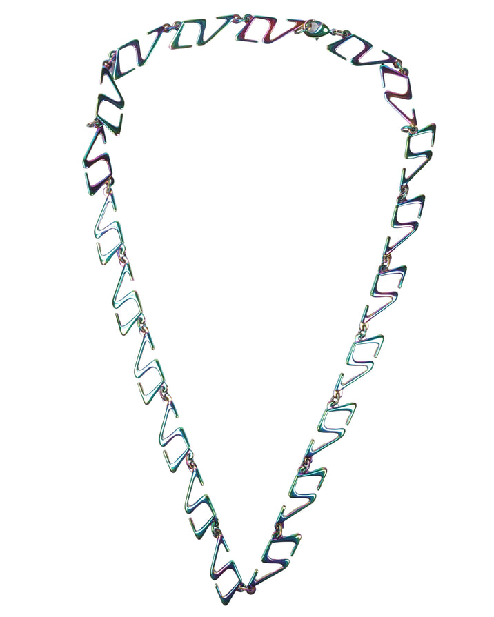 Iridescent "LV" Necklace