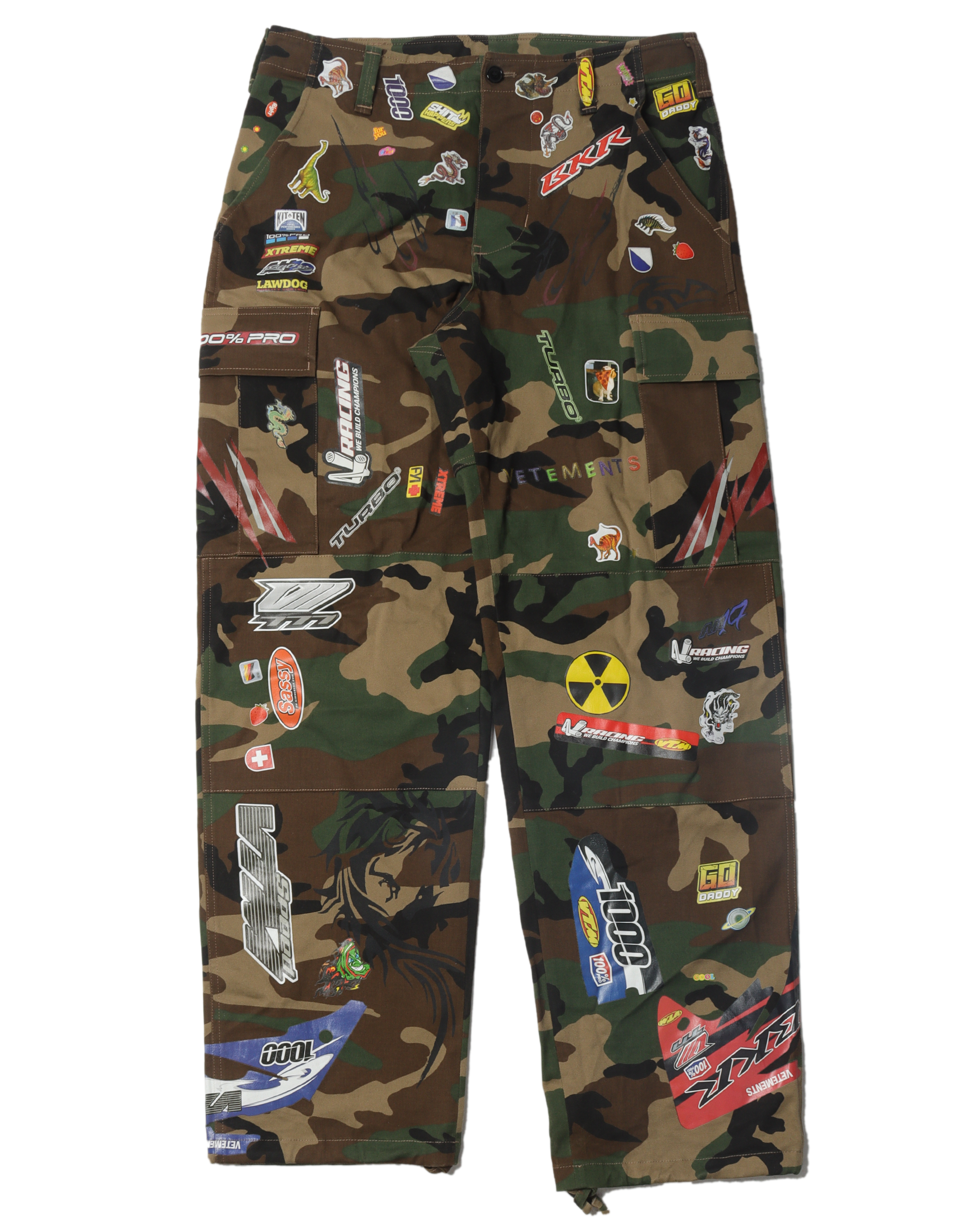 FW18 Camouflage Sticker Cargo Pants