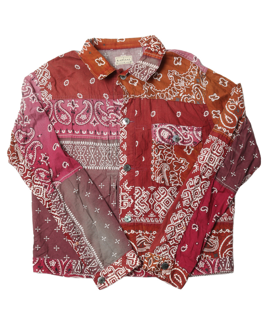 Mixed Colors Paisley Button Shirt