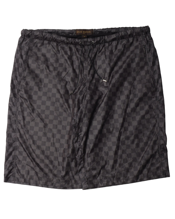 Checkered Damier Swim Shorts