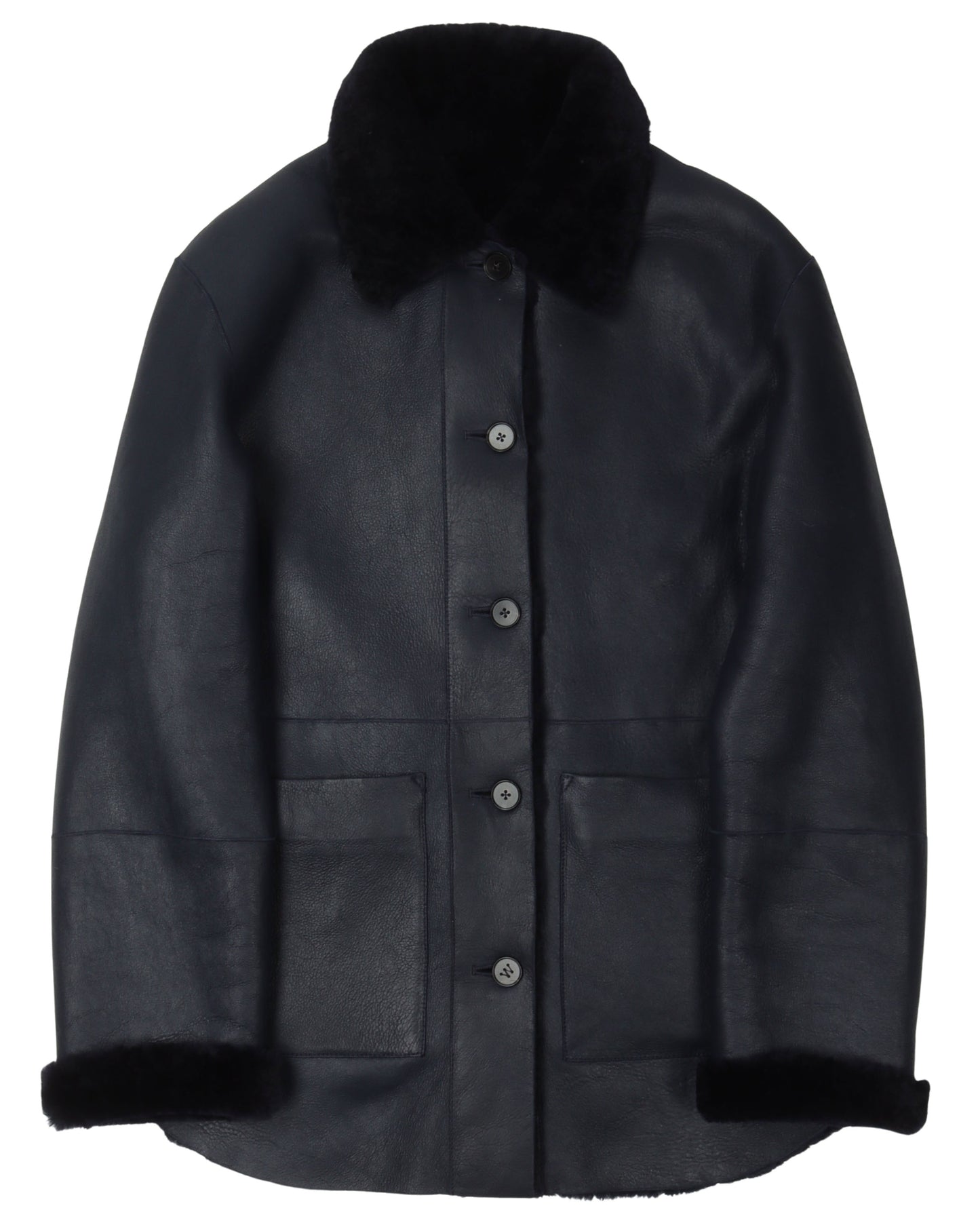 Leather Sherpa Jacket