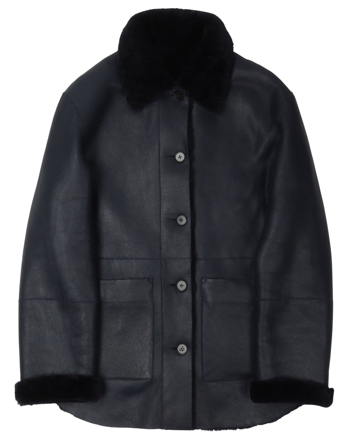 Leather Sherpa Jacket