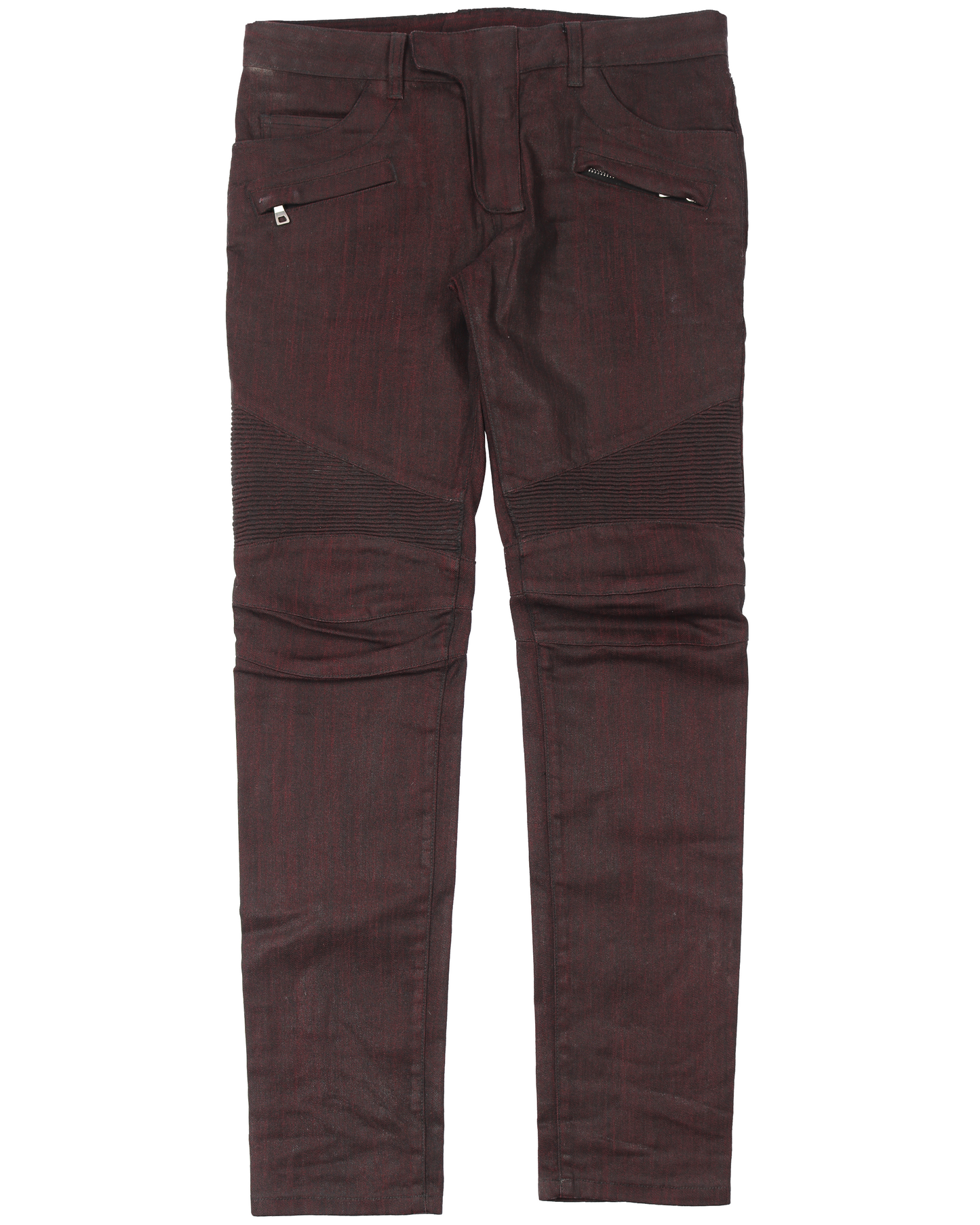 Slim Cut Faded And Ridged Denim