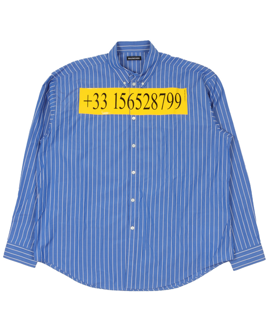Phone Number Stripped Shirt