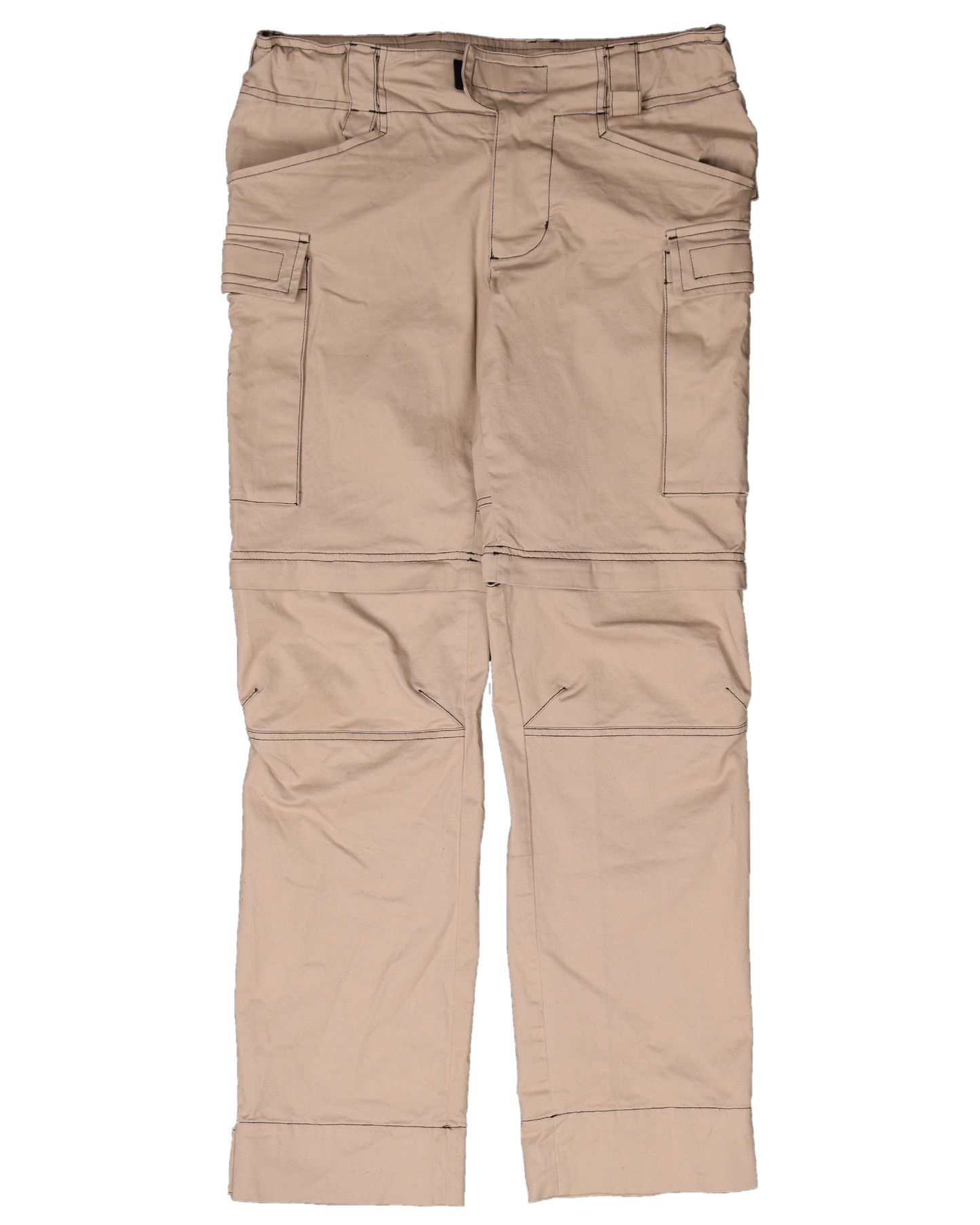 Contrast Stitch Convertible Cargo Pants