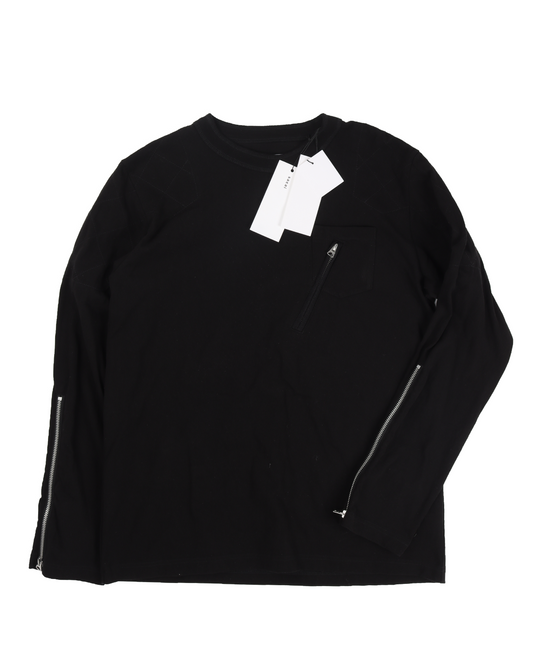 Long Sleeve Zip Detail Shirt