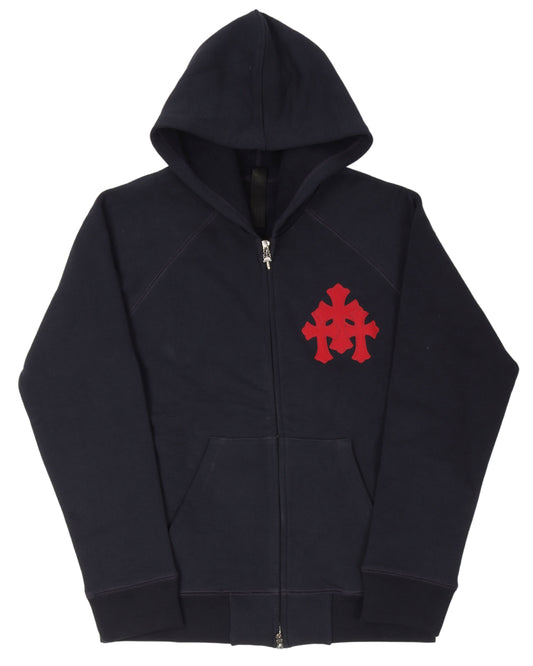 Cross Patch Zip-Up Hoodie