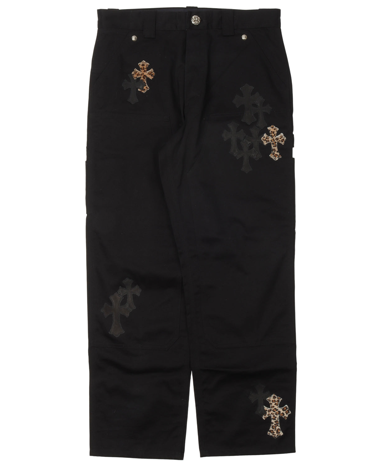 Cheetah Cross Patch Double Knee Pants