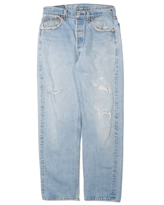 Distressed Levi 501 Jeans