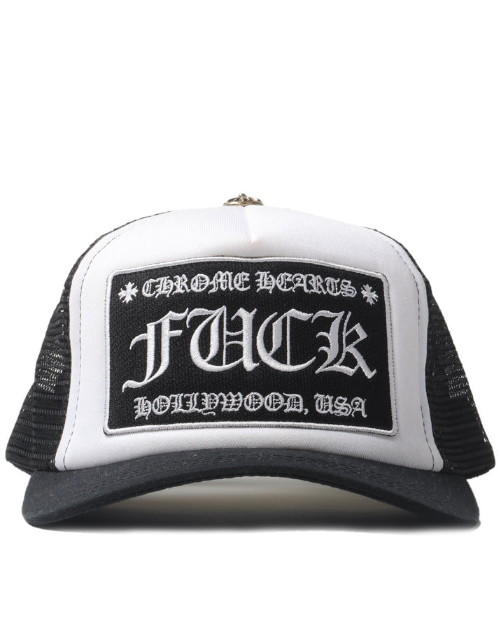 Black and White "Fuck" Hollywood Hat
