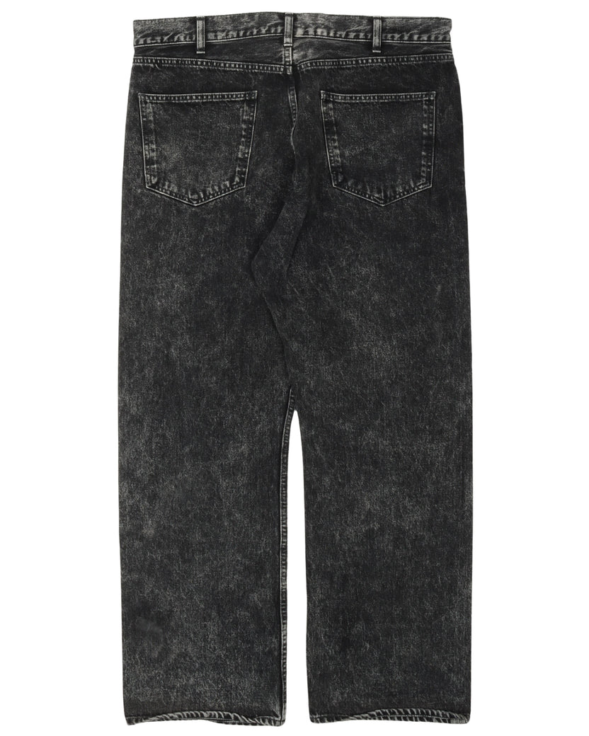 Acid Wash Black Jeans